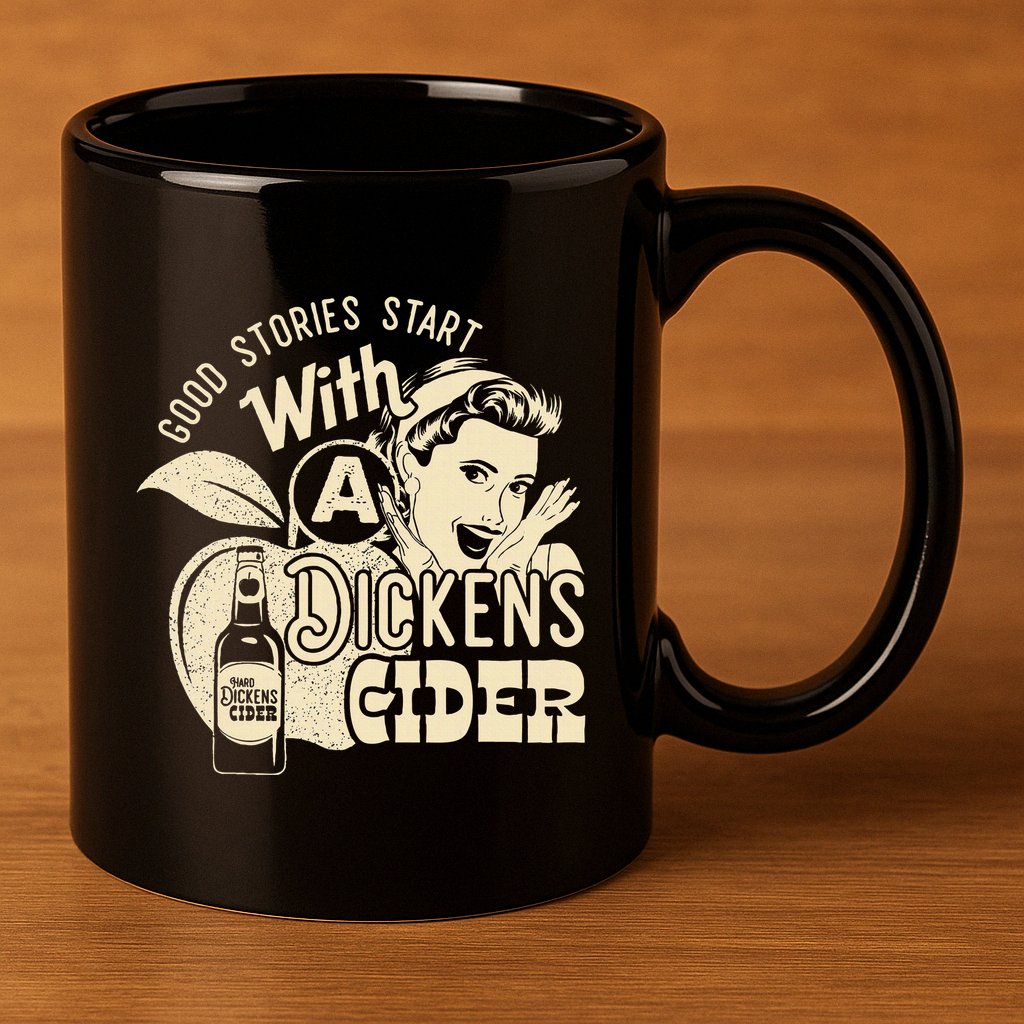 Hard Dickens Cider Girl Whiskey And Beer Apple Humor 11oz C Handle Ceramic Mug