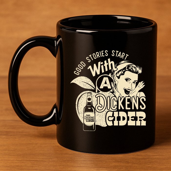 Hard Dickens Cider Girl Whiskey And Beer Apple Humor 11oz C Handle Ceramic Mug