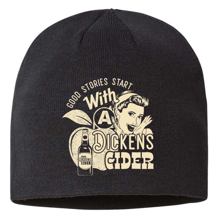 Hard Dickens Cider Girl Whiskey And Beer Apple Humor Sustainable Beanie