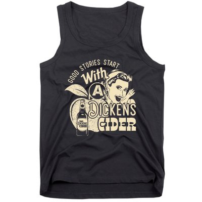 Hard Dickens Cider Girl Whiskey And Beer Apple Humor Tank Top