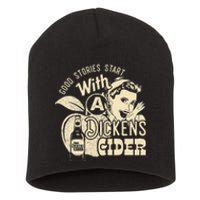 Hard Dickens Cider Girl Whiskey And Beer Apple Humor Short Acrylic Beanie