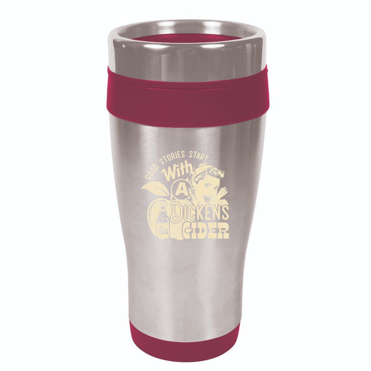 Hard Dickens Cider Girl Whiskey And Beer Apple Humor 16oz Travel Tumbler