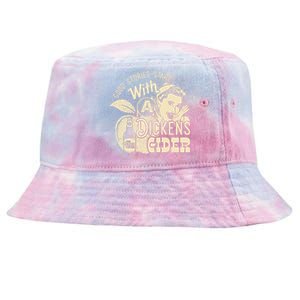 Hard Dickens Cider Girl Whiskey And Beer Apple Humor Tie-Dyed Bucket Hat