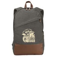 Hard Dickens Cider Girl Whiskey And Beer Apple Humor Cotton Canvas Backpack