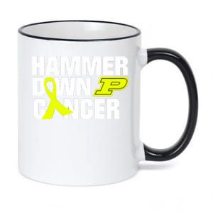 Hammer Down Cancer 11oz Black Color Changing Mug