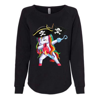 Halloween Dabbing Cute Pirate Unicorn Womens California Wash Sweatshirt