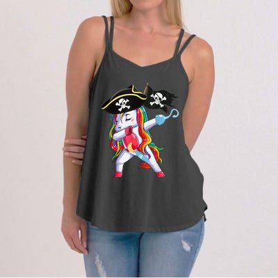 Halloween Dabbing Cute Pirate Unicorn Women's Strappy Tank