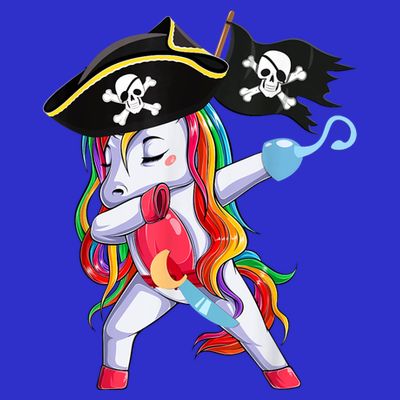 Halloween Dabbing Cute Pirate Unicorn T-Shirt