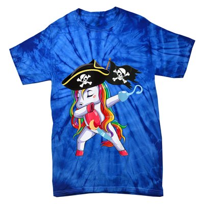 Halloween Dabbing Cute Pirate Unicorn Tie-Dye T-Shirt