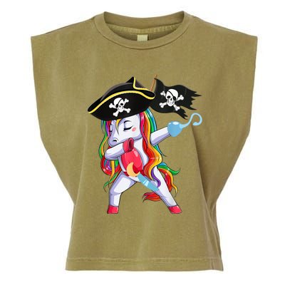 Halloween Dabbing Cute Pirate Unicorn Garment-Dyed Women's Muscle Tee