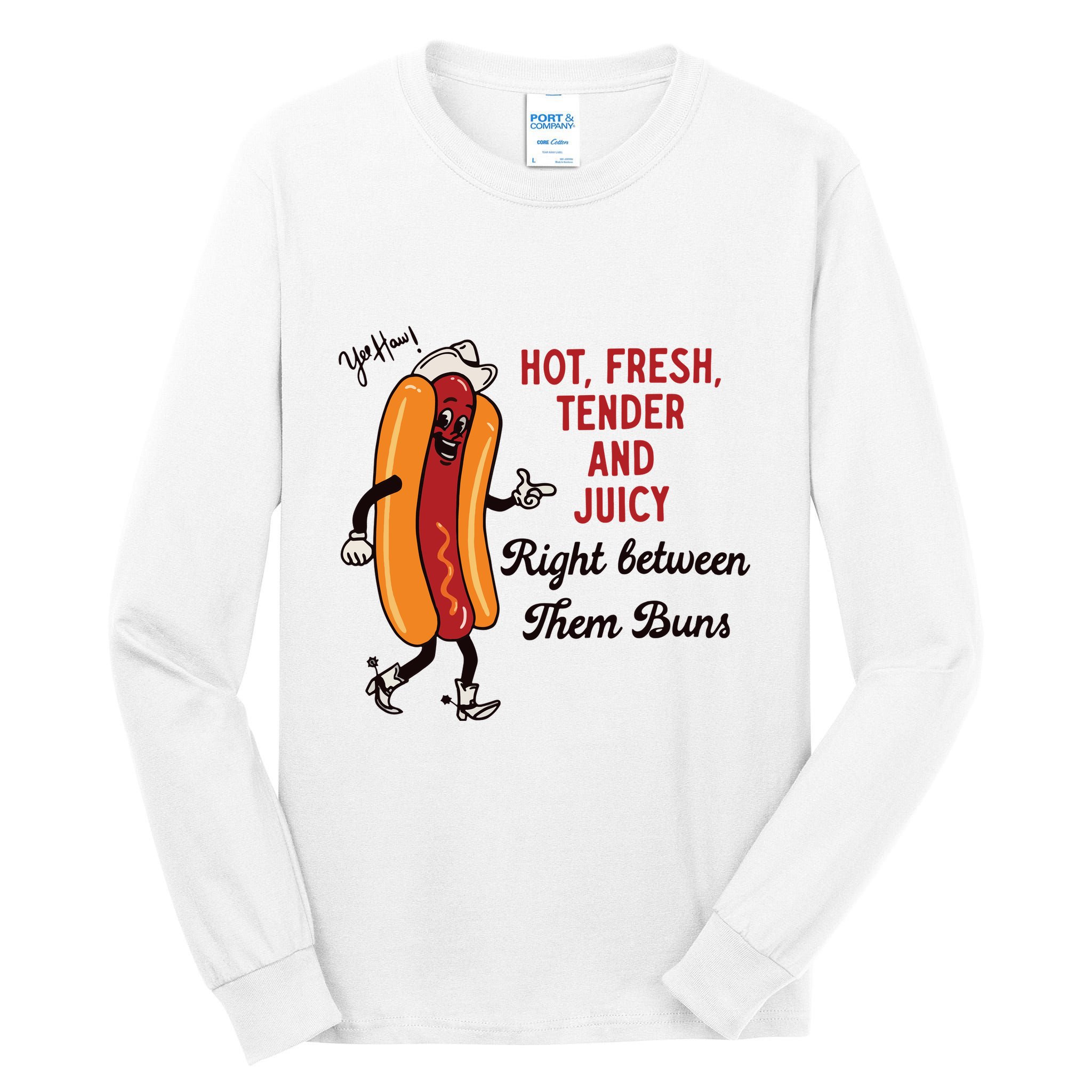 Hot Dog Cowboy Tall Long Sleeve T-Shirt