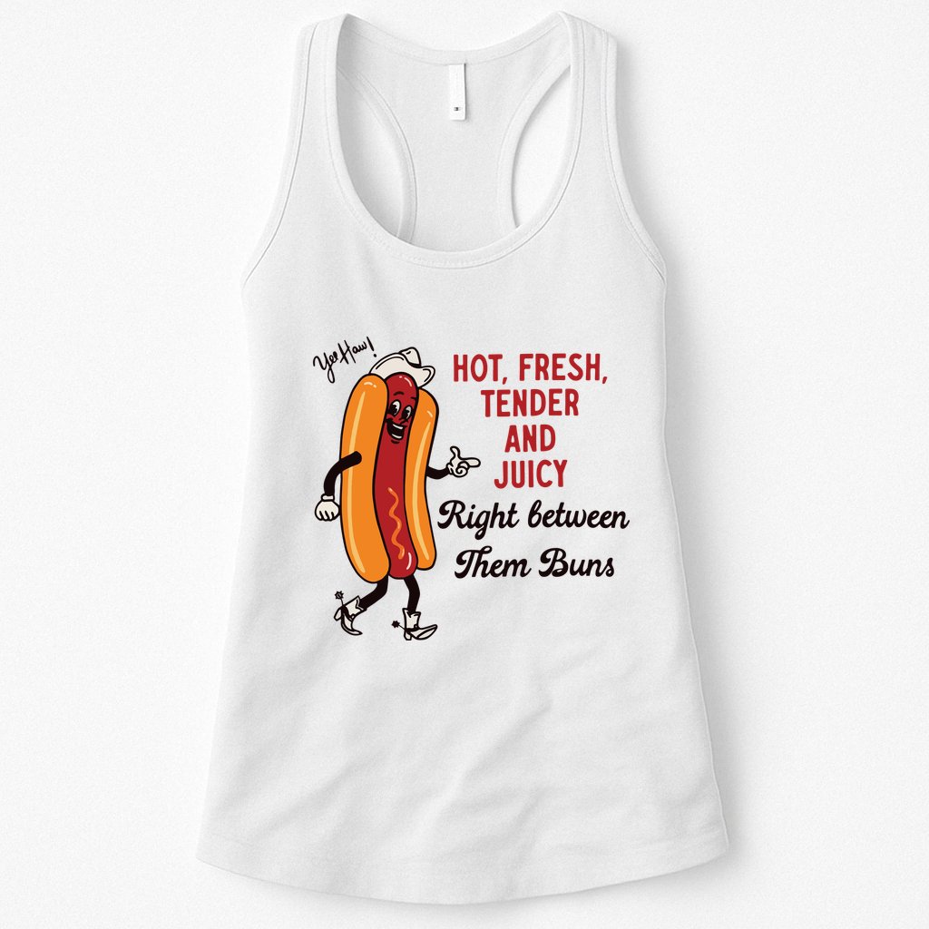 Hot Dog Cowboy Womens Tank Top