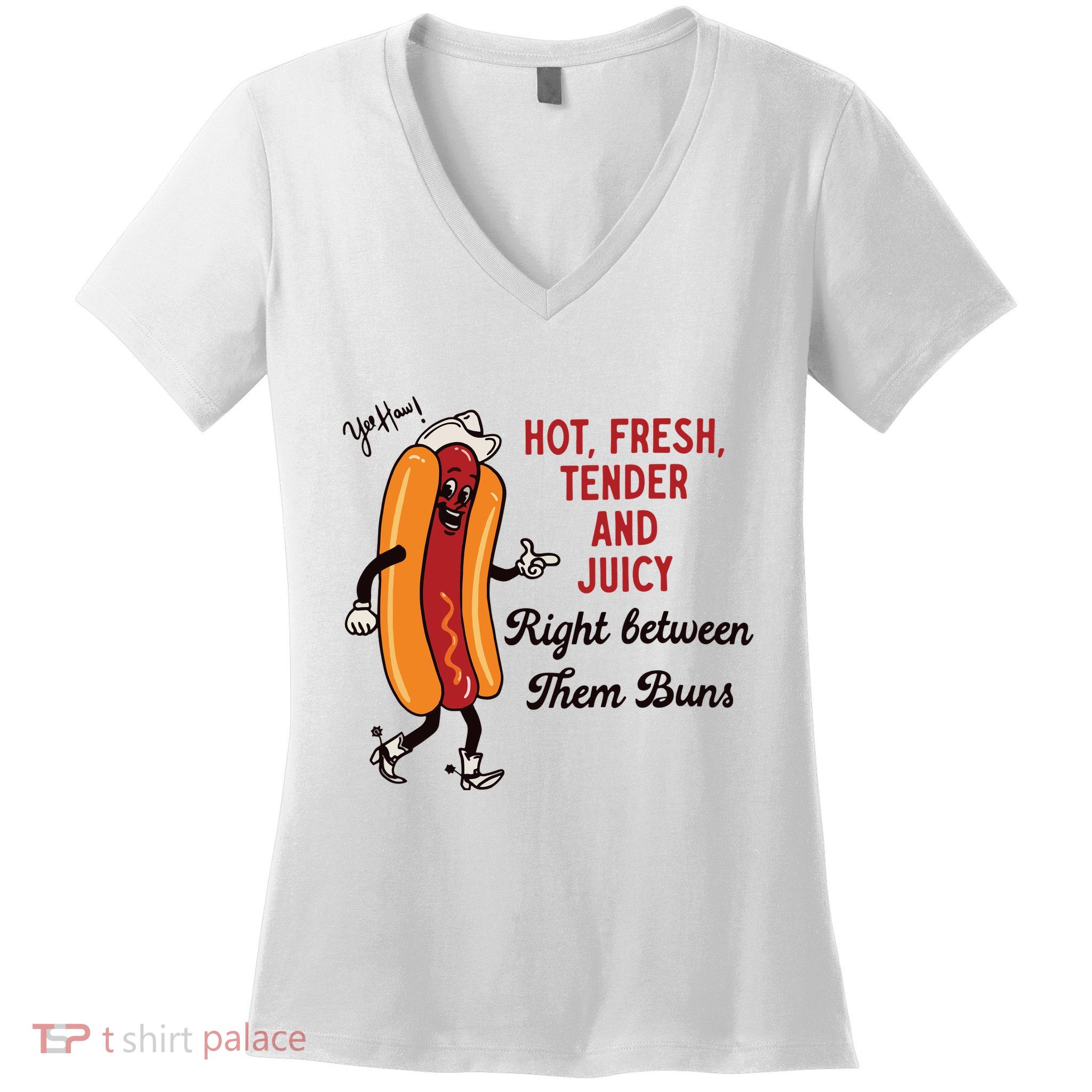 Hot Dog Cowboy Women's V-Neck T-Shirt