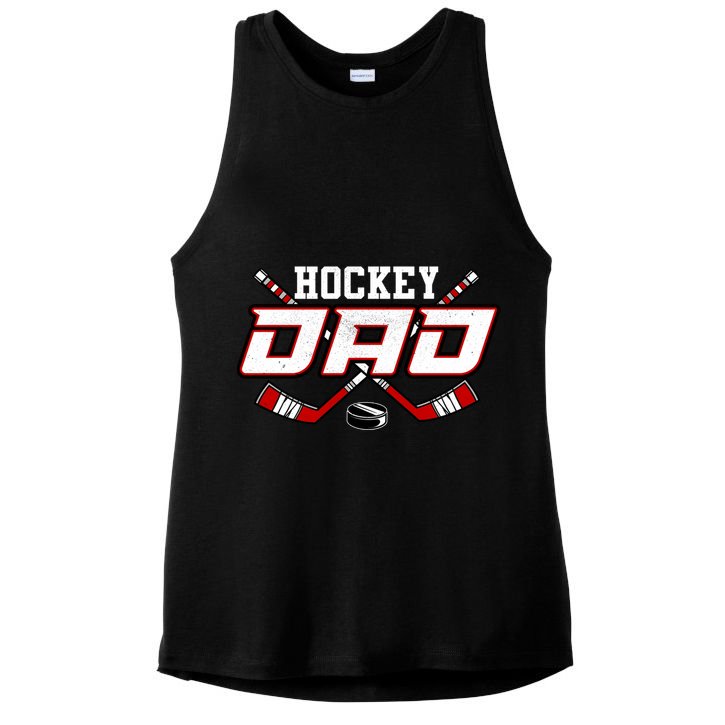 Hockey Dad Cool Gift Papa FatherS Day Vintage Gift Ladies PosiCharge Tri-Blend Wicking Tank