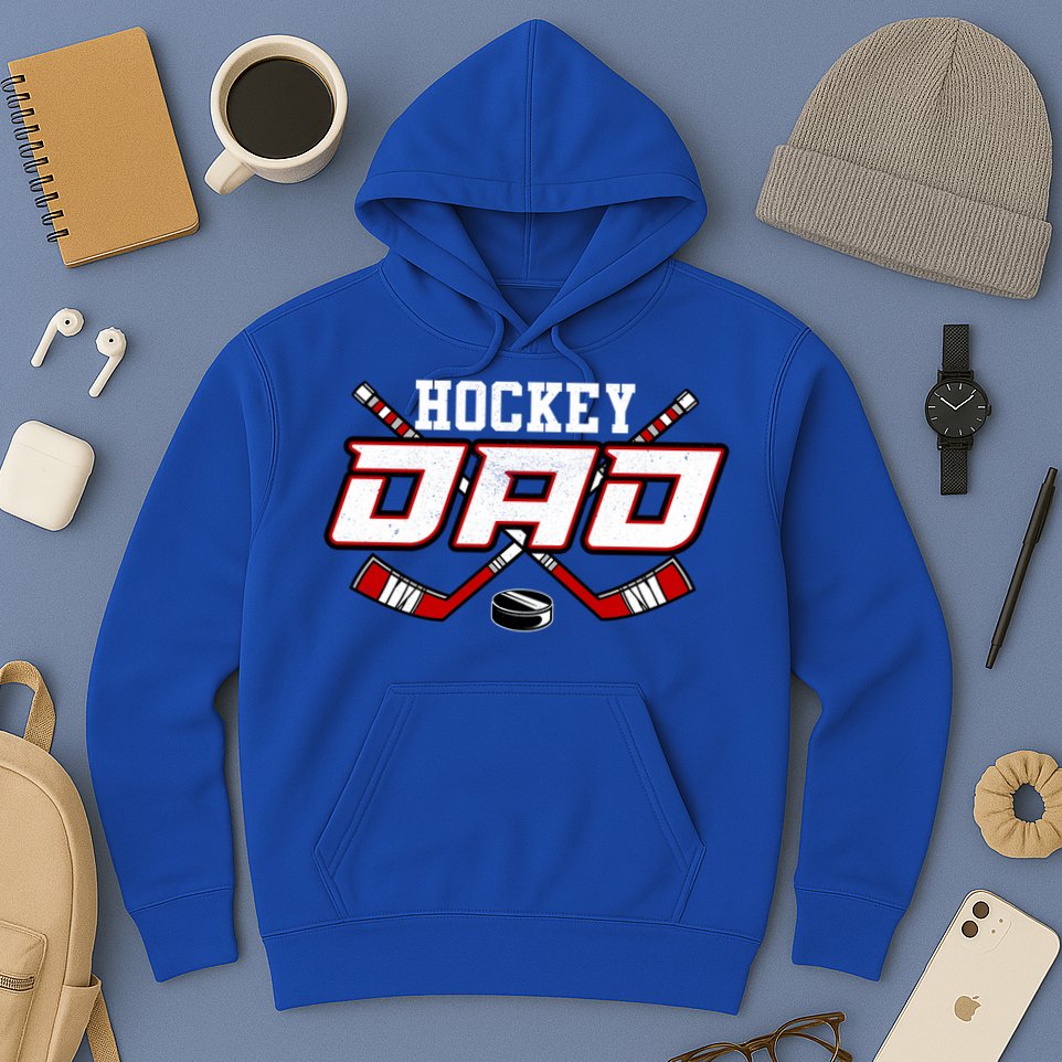 Hockey Dad Cool Gift Papa FatherS Day Vintage Gift Hoodie