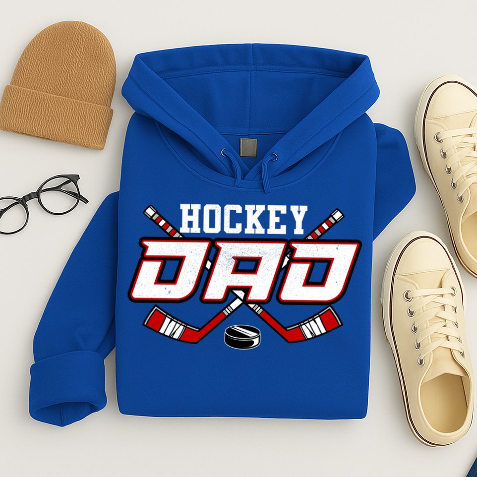 Hockey Dad Cool Gift Papa FatherS Day Vintage Gift Hoodie