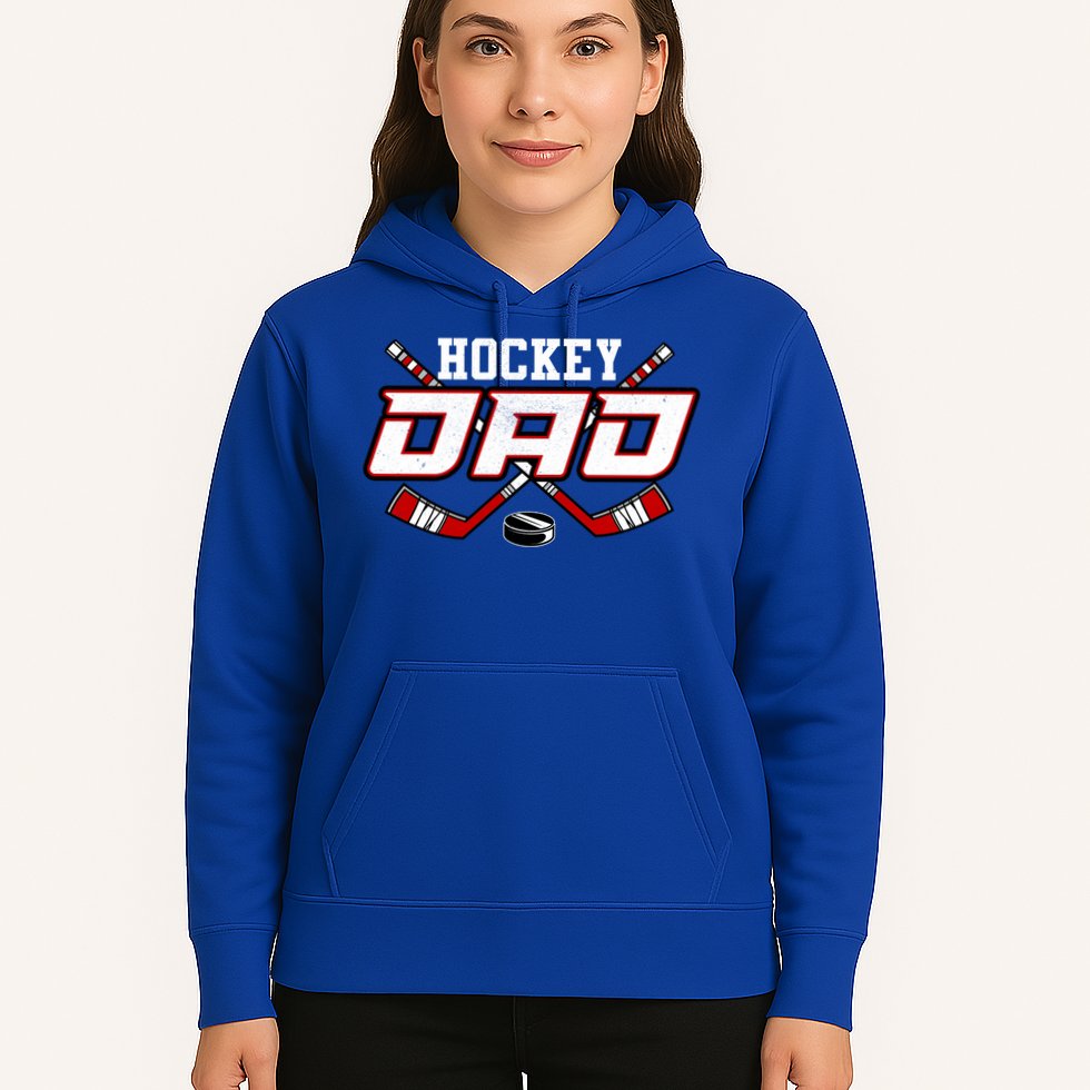 Hockey Dad Cool Gift Papa FatherS Day Vintage Gift Hoodie