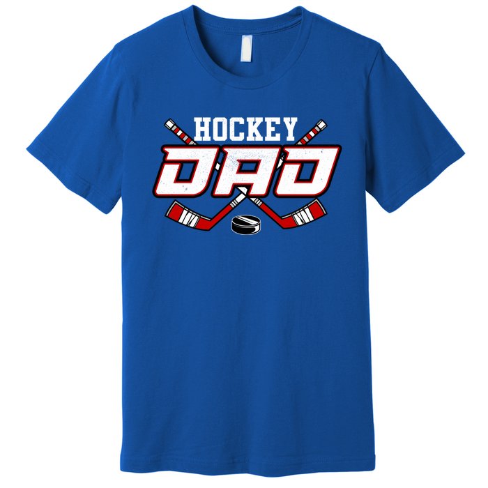 Hockey Dad Cool Gift Papa FatherS Day Vintage Gift Premium T-Shirt