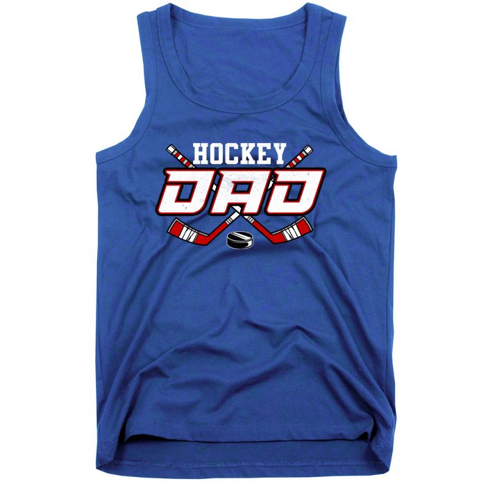 Hockey Dad Cool Gift Papa FatherS Day Vintage Gift Tank Top