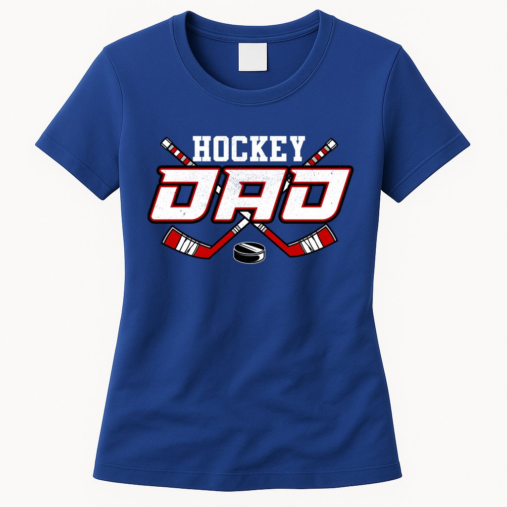 Hockey Dad Cool Gift Papa FatherS Day Vintage Gift Womens T-Shirt