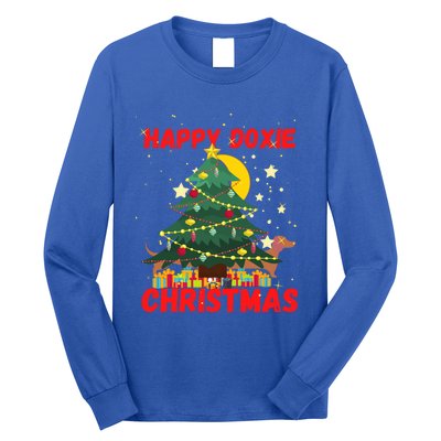 Happy Doxie Christmas Dachound Lovers Holiday Celebrations Cool Gift Long Sleeve Shirt