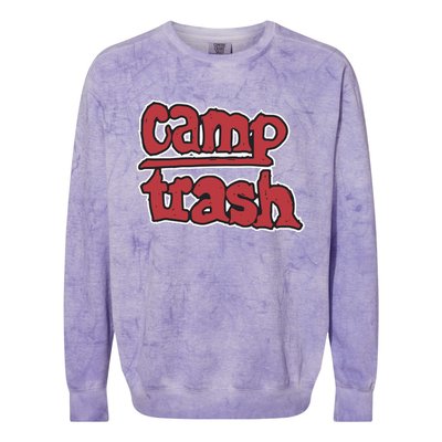 Hand Drawn Camp Trash Colorblast Crewneck Sweatshirt