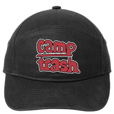 Hand Drawn Camp Trash 7-Panel Snapback Hat