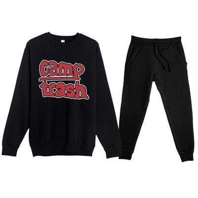 Hand Drawn Camp Trash Premium Crewneck Sweatsuit Set