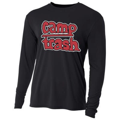 Hand Drawn Camp Trash Cooling Performance Long Sleeve Crew