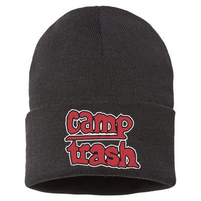 Hand Drawn Camp Trash Sustainable Knit Beanie