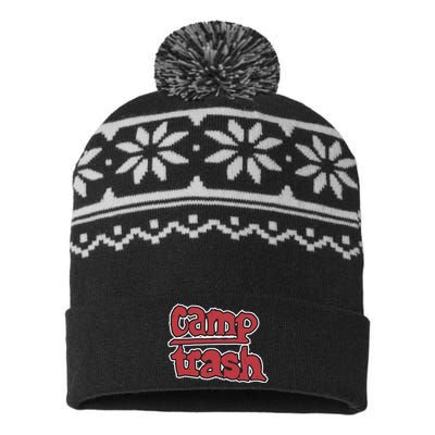 Hand Drawn Camp Trash USA-Made Snowflake Beanie