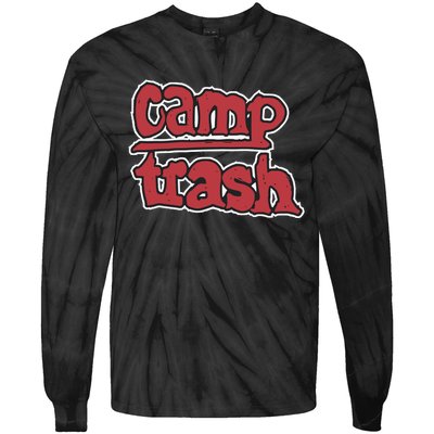 Hand Drawn Camp Trash Tie-Dye Long Sleeve Shirt