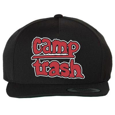 Hand Drawn Camp Trash Wool Snapback Cap