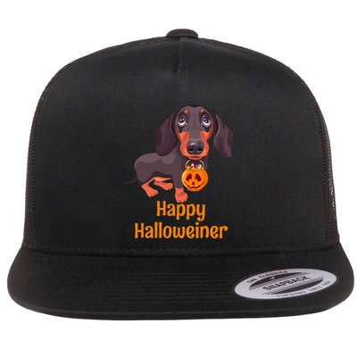 Halloween Dachshund Costume For Happy Halloweiner Flatbill Hat