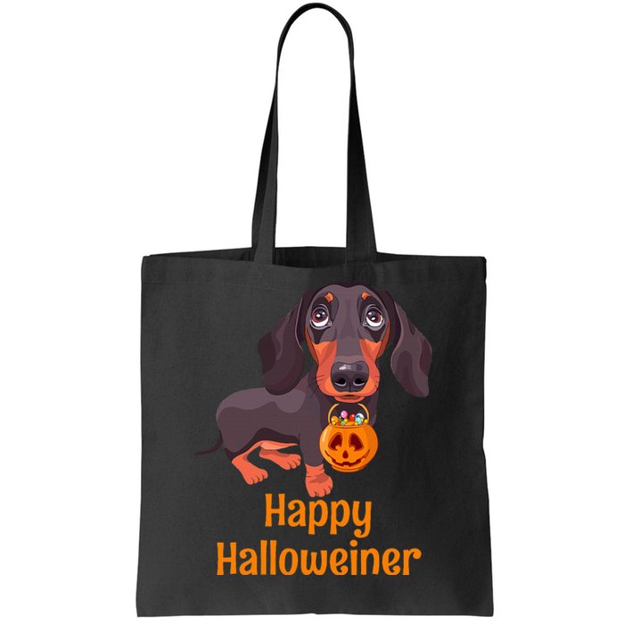 Halloween Dachshund Costume For Happy Halloweiner Tote Bag