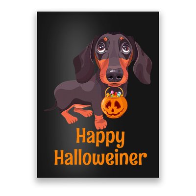 Halloween Dachshund Costume For Happy Halloweiner Poster