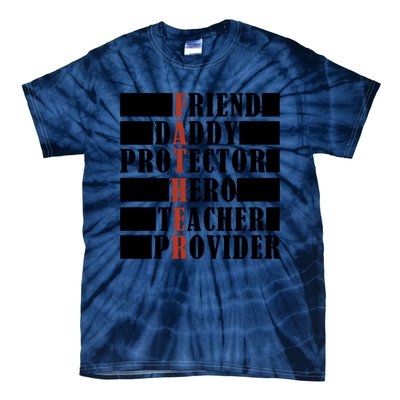 Hero Daddy Celebrating FatherS Day Tie-Dye T-Shirt