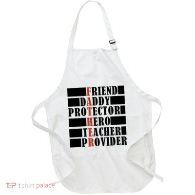 Hero Daddy Celebrating FatherS Day Full-Length Apron With Pockets