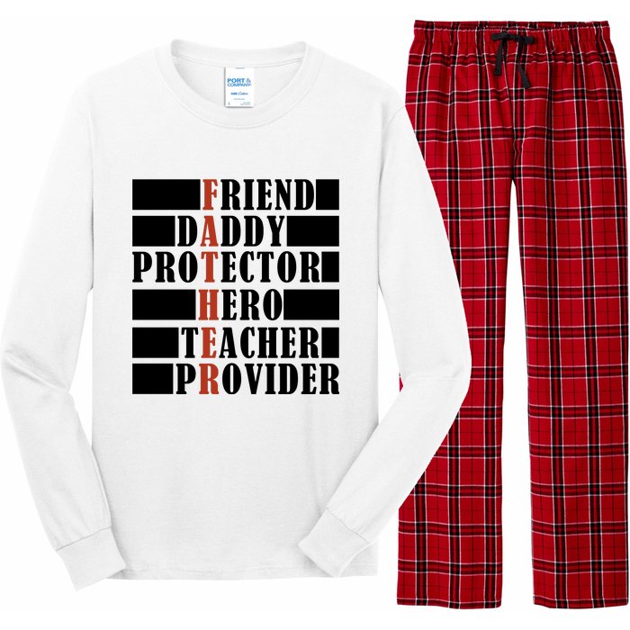 Hero Daddy Celebrating FatherS Day Long Sleeve Pajama Set