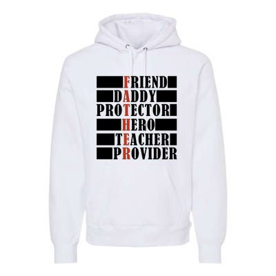 Hero Daddy Celebrating FatherS Day Premium Hoodie