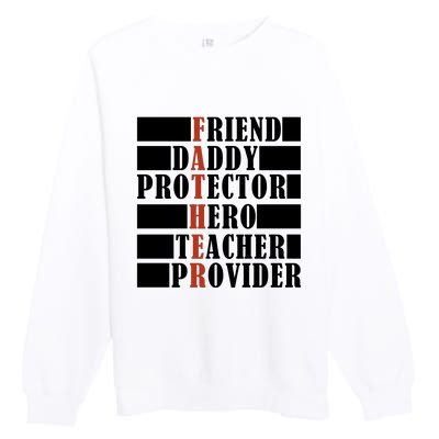 Hero Daddy Celebrating FatherS Day Premium Crewneck Sweatshirt