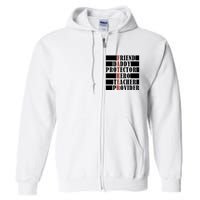 Hero Daddy Celebrating FatherS Day Full Zip Hoodie