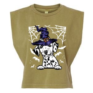 Halloween Dog Costume Design Spooky Dalmatian Gift Garment-Dyed Women's Muscle Tee