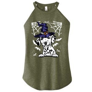 Halloween Dog Costume Design Spooky Dalmatian Gift Women's Perfect Tri Rocker Tank