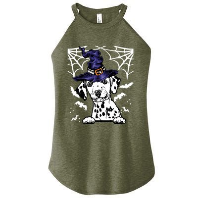 Halloween Dog Costume Design Spooky Dalmatian Gift Women’s Perfect Tri Rocker Tank