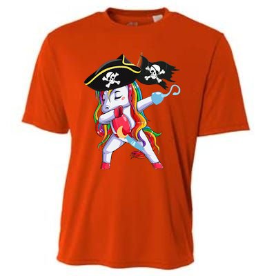 Halloween Dabbing Cute Pirate Unicorn Cooling Performance Crew T-Shirt