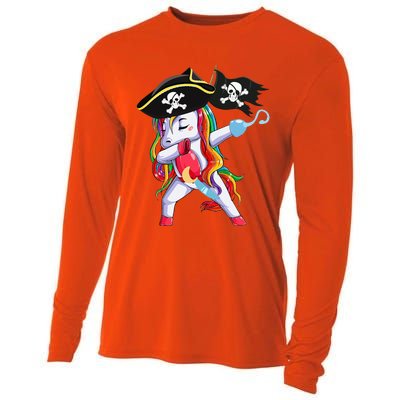 Halloween Dabbing Cute Pirate Unicorn Cooling Performance Long Sleeve Crew