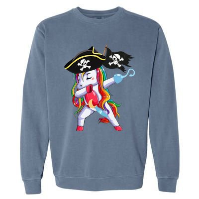 Halloween Dabbing Cute Pirate Unicorn Garment-Dyed Sweatshirt