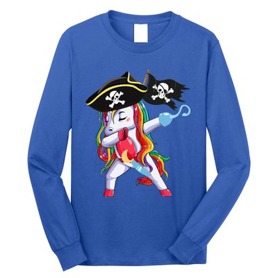 Halloween Dabbing Cute Pirate Unicorn Long Sleeve Shirt