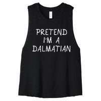 Halloween Dalmatian Costume Dalmation Women's Racerback Cropped Tank